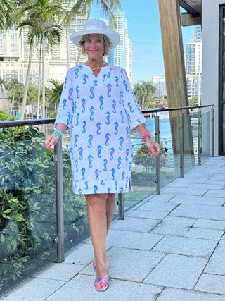 LULU B SHORELINE CHARM NOTCH SLEEVE DRESS LULU-B