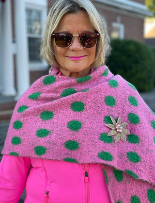 Polka Dot Patterned Scarf Art Collections