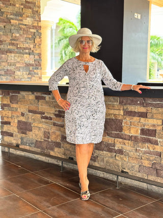 ELEGANT EXPRESSIONS KEYHOLE DRESS LULU-B