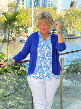 LULU B CORAL BREEZE SLEEVELESS RUFFLE TOP LULU-B