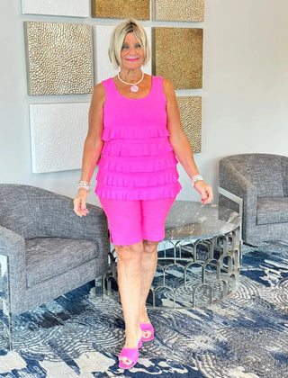 LULU-B HOT PINK 10"SHORTS LULU-B