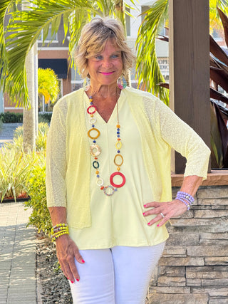 LULU-B CLEAR SUNSHINE RUFFLE WRAP LULU-B