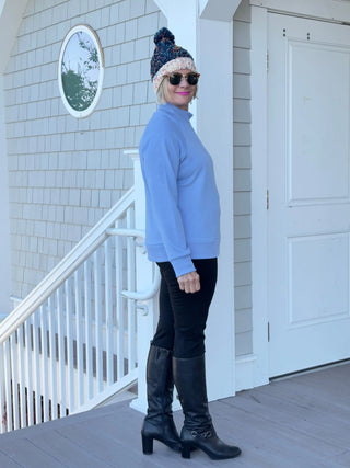 MOCK NECK CLEAR PERI TOP LULU-B