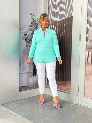 MINT ZIPPER TOP - Cathys Place