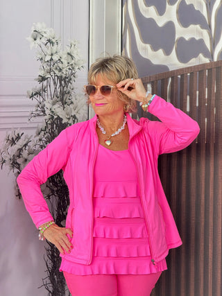 LULU-B HOT PINK ZIPPER JACKET LULU-B