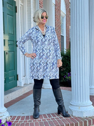 LULU-B WINTER WHIT HALF E ZIPPER DRESS LULU-B