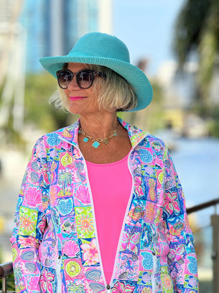SANDY BEACH COLOR FULL ZIPPER LULU-B