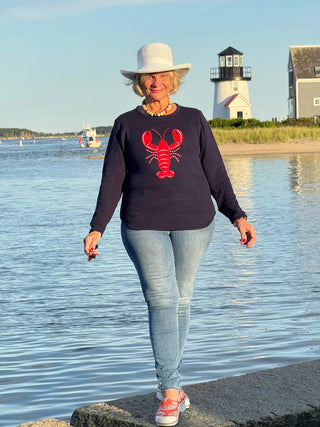 NAVY LOBSTER SWEATER Cathys Place