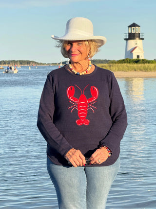 NAVY LOBSTER SWEATER Cathys Place