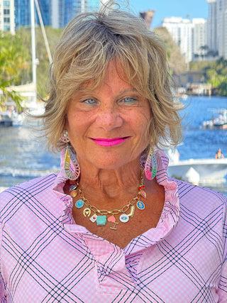 LULU B PINK CHIC RUFFLE TOP LULU-B