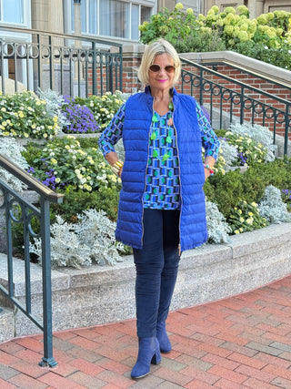 LULU-B COBALT PUFFER VEST LULU-B