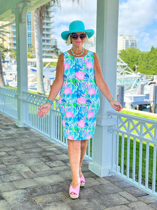 SEASHELL BEACH  SHIFT DRESS - Cathys Place
