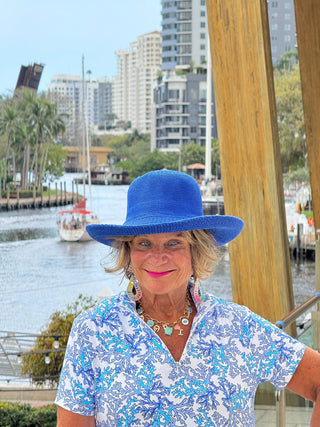 LULU B CORAL BREEZE HALF ZIPPER SHORT SLEEVE DRESS LULU-B