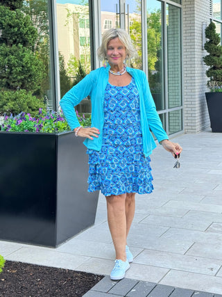 BAHAMA BLUE TURTLE CHA CHA DRESS LULU-B