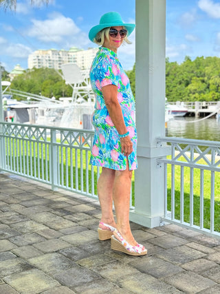 SEASHELL BEACH COLLAR DRESS - Cathys Place
