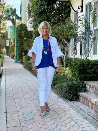 SOUTH BEACH DENIM WHITE JACKET ETHYL JEANS