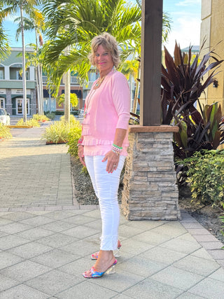 PEYTON CLEAR PINK SHRUG LULU-B