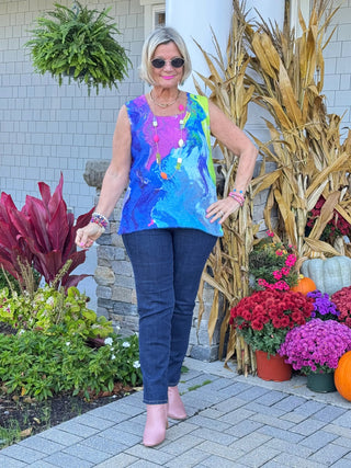 RIVER CRUISE BLUE TANK ETHYL JEANS