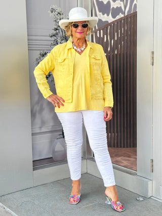 KEY WEST LINEN YELLOW JACKET LULU-B