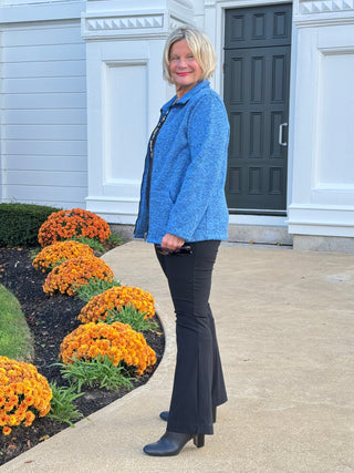 SKY BLUE TWEED STYLING JACKET Cathys Place