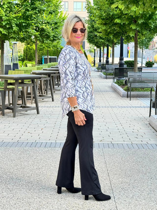 LULU-B WINTER WHITE ASYMMETRIC TOP LULU-B