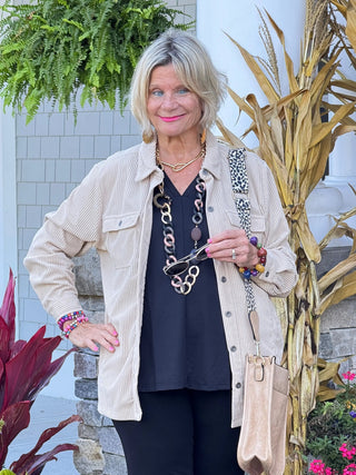 CREAM CORDUROY BUTTON JACKET Cathys Place