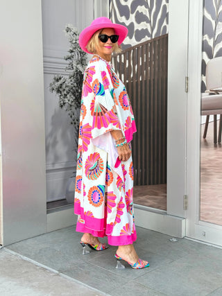 TROPICAL SEASHELL PALAZZO CATHYS RESORTWEAR
