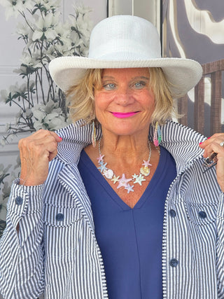 KEY WEST NAVY SEERSUCKER JACKET LULU-B