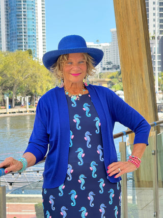 LULU B MIDNIGHT REEF MIDI SHIFT MAXI DRESS LULU-B