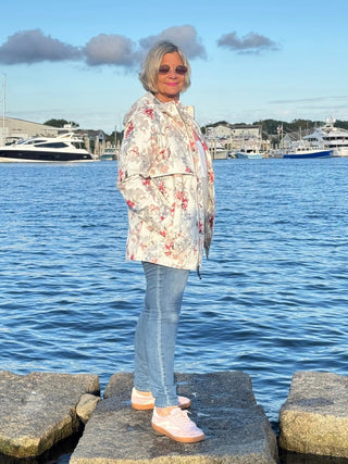 Women's New Englander® Floral Printed Rain Jacket CHARLES RIVER RAIN APPAREL