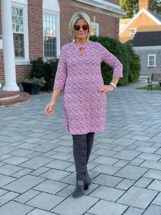 AUBREY PINK KEYHOLE DRESS LULU-B