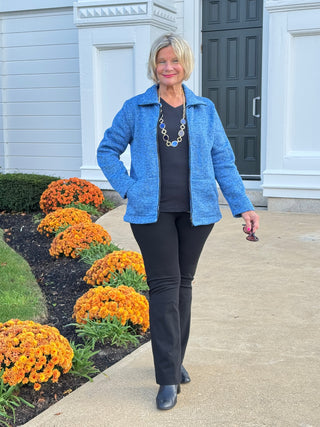 SKY BLUE TWEED STYLING JACKET Cathys Place