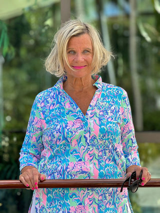 SPLASH OF PINK  TUNIC LULU-B