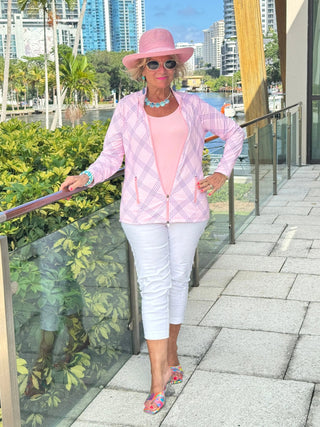 LULU B PINK CHIC FULL ZIPPER JACKET LULU-B