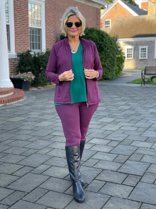 WINE FULL ZIPPER JACKET LULU-B