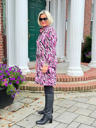 LULU-B SIZZLE PINK ZIPPER DRESS LULU-B