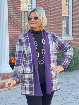 SOUTHERN NIGHTS PURPLE POCKET SWEATER Cathys Place