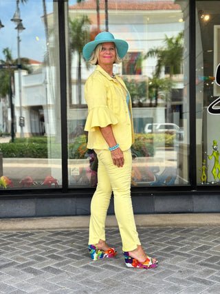 Ethyl The End Yellow Game Pant - Gloss ETHYL JEANS