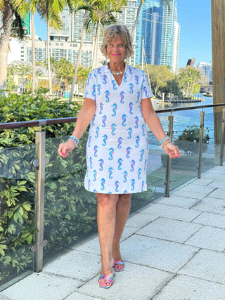 LULU B SHORELINE CHARM SHORT SLEEVE DRESS LULU-B