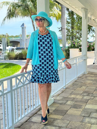 BLUE MEDALLION  HALTER RUFFLE LULU-B