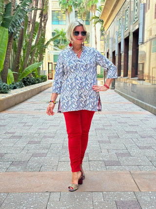 HOLIDAY WINTER WHITE TUNIC LULU-B