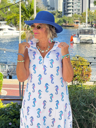 LULU B SHORELINE CHARM ZIPPER SWING DRESS LULU-B