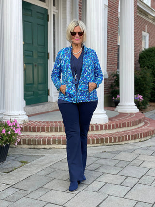 FANTASIA  BLUE FULL ZIPPER JACKET LULU-B