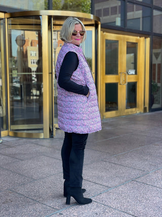AUBREY PINK PUFFER VEST LULU-B