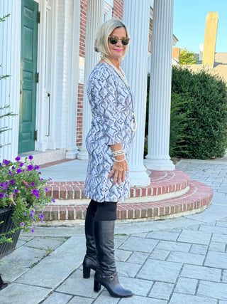 LULU-B WINTER WHITE SLEEVE DRESS LULU-B