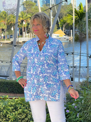 LULU B CORAL BREEZE TUNIC LULU-B