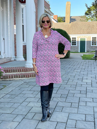 AUBREY PINK RUFFLE SLEEVE DRESS LULU-B