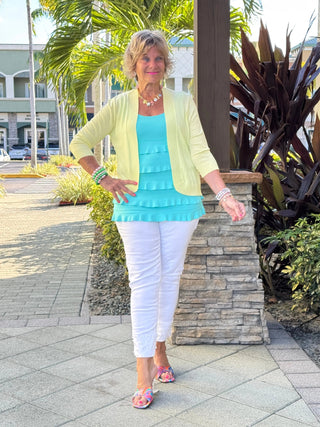 LULU-B CLEAR YELLOW PEYTON SHRUG LULU-B