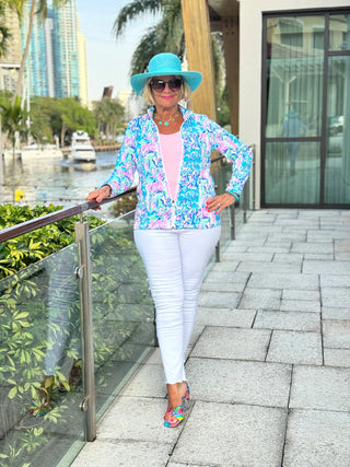 SPLASH OF PINK  FULL ZIPPER LULU-B