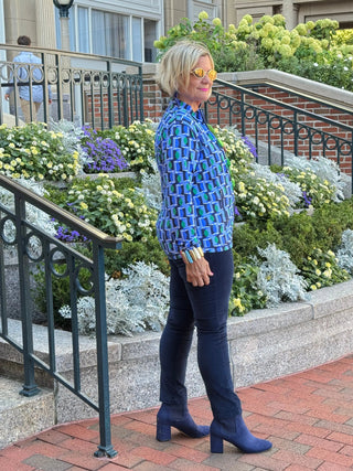 Lulu B Seaport Geo Full Zipper Jacket LULU-B